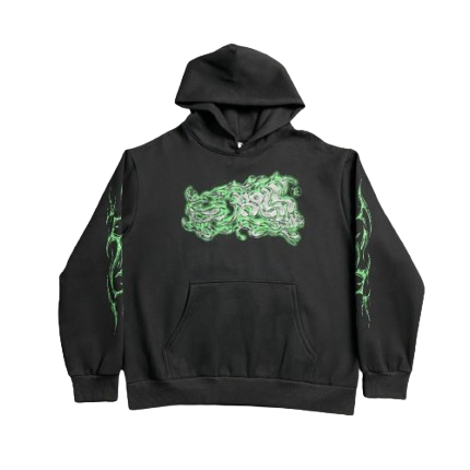 Hellstar Merch Dragon Graphic Logo Black Hoodie