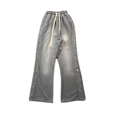 Hellstar Merch Waxed Logo Grey Sweatpants