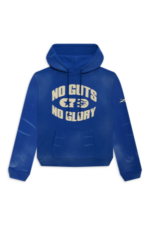 Hellstar Merch No Glory Logo Blue Hoodie