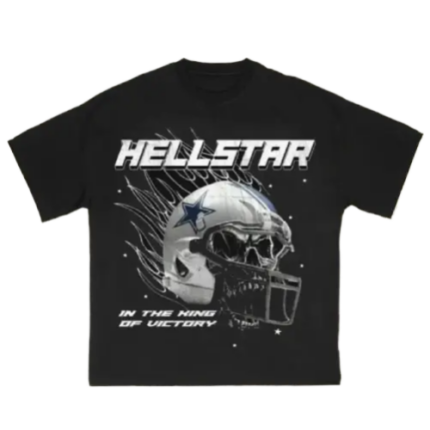 Hellstar Merch Helmet Logo Black T-Shirt
